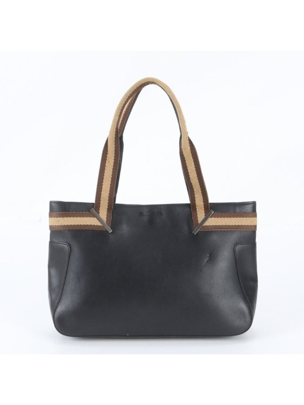Gucci Leather Tote Bag Shoulder Hand Black